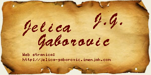 Jelica Gaborović vizit kartica
